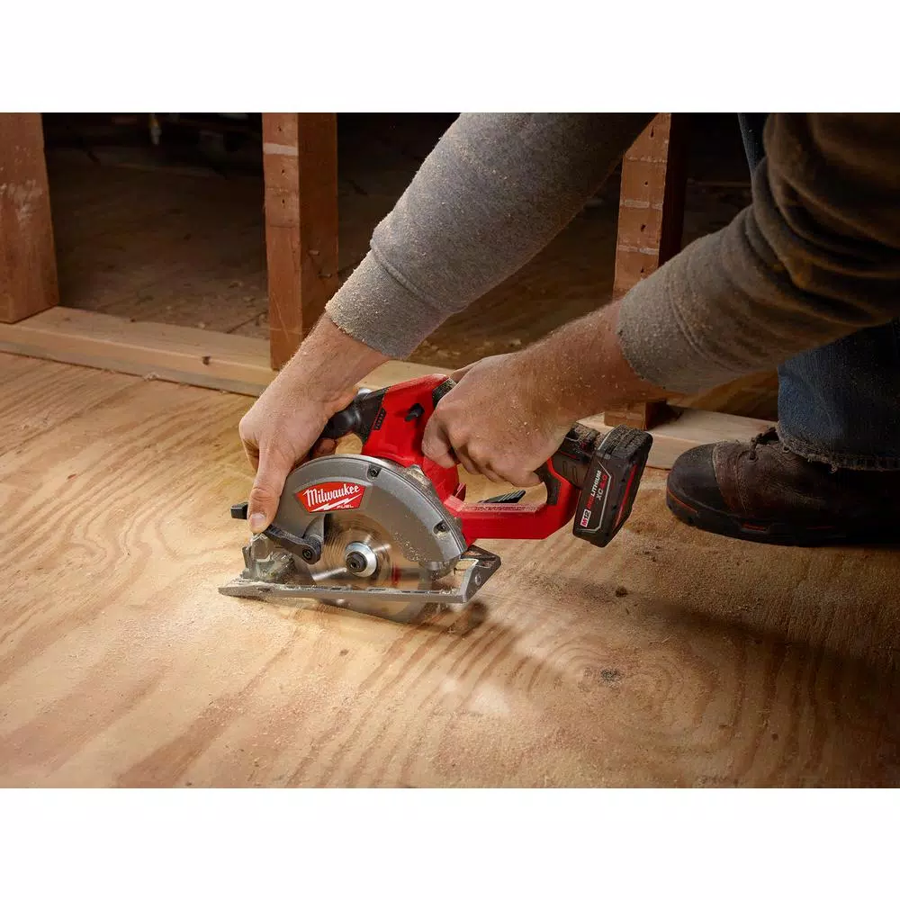 Milwaukee M12 FUEL 5-3/8 in. Brushless Cordless Circular Saw with 4.0 Ah Battery