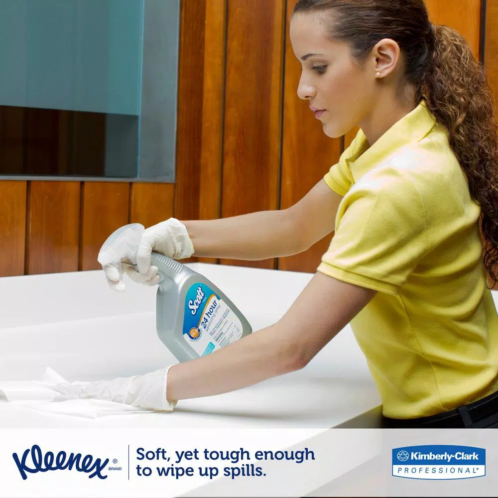 Kleenex 1-Ply Paper Towels, 70 Sheets Per Roll, White, Recycled Materials