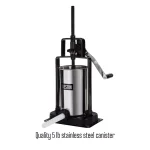 Weston 5 lb. Capacity Vertical Sausage Stuffer with Stainless Steel Canister and 3 Funnels thumbnail 5
