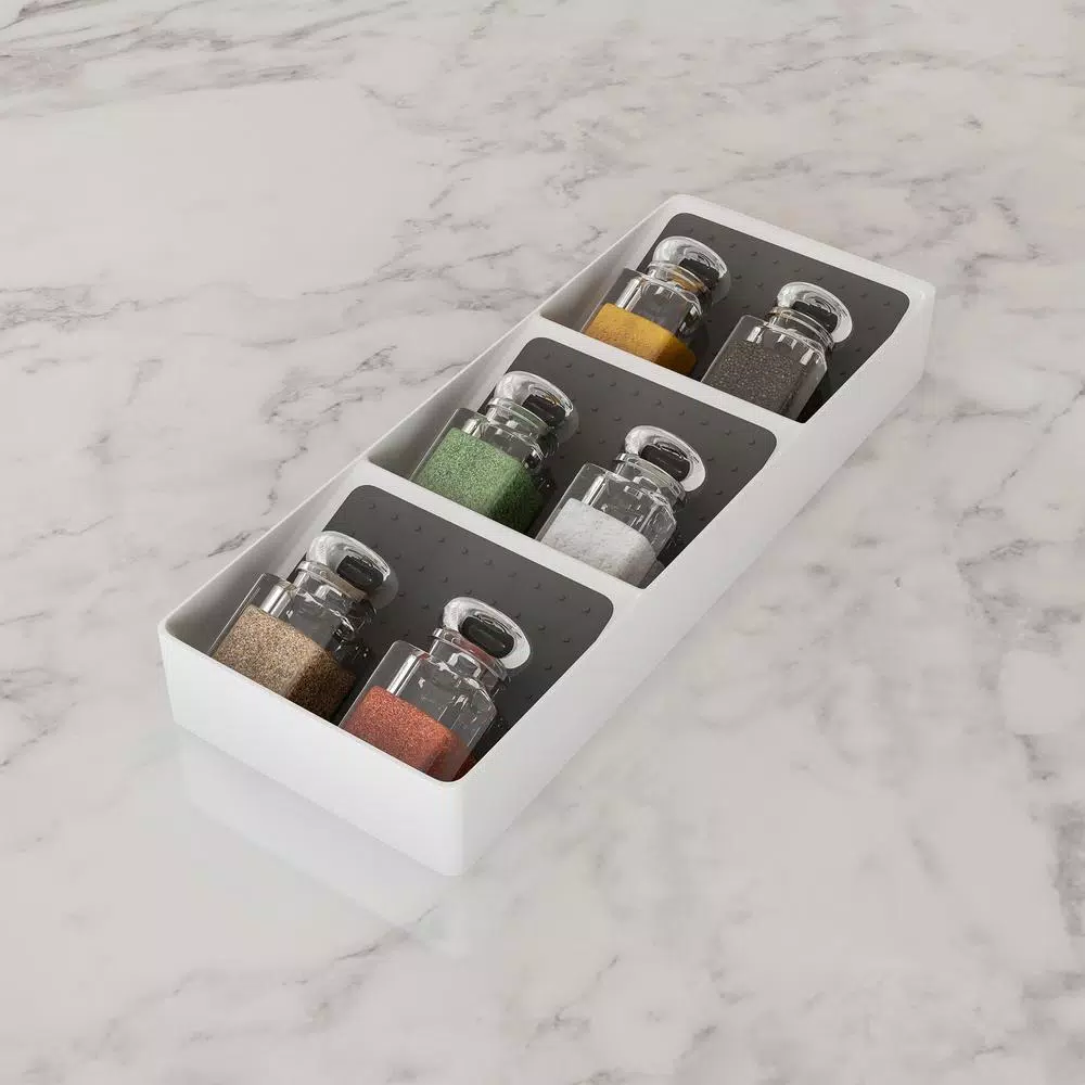 Lavish Home 3-Tiered Nonslip White Drawer Organizer