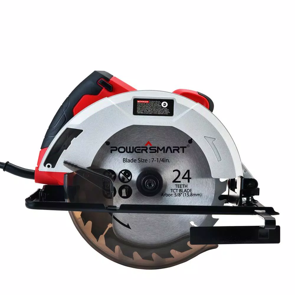 PowerSmart 7-1/4 in. 14 Amp Corded Electric Circular Saw with 5,800 RPM