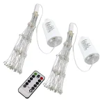 LUMABASE 200-LED Warm White Starburst Fairy Lights with Remote Control, Battery Operated, Set of 2 thumbnail 7