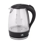 Kalorik 7-Cup Black Stainless Steel Cordless Electric Kettle with Auto Shut-Off thumbnail 1