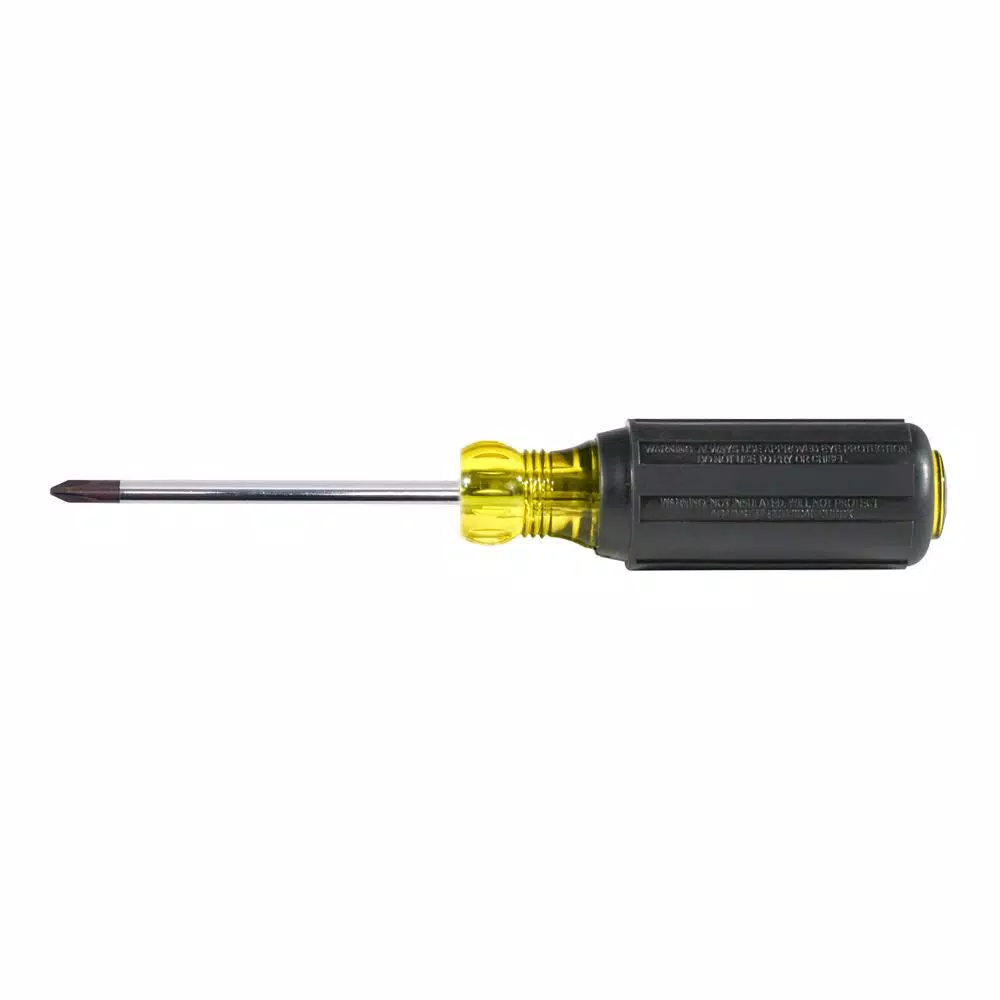 Klein Tools #1 Phillips Head Screwdriver with 3 in. Round Shank and Cushion Grip Handle
