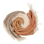 Glitzhome Orange and White Striped Jacquard Woven Acrylic Throw Blanket, 60 x 50 in. thumbnail 6