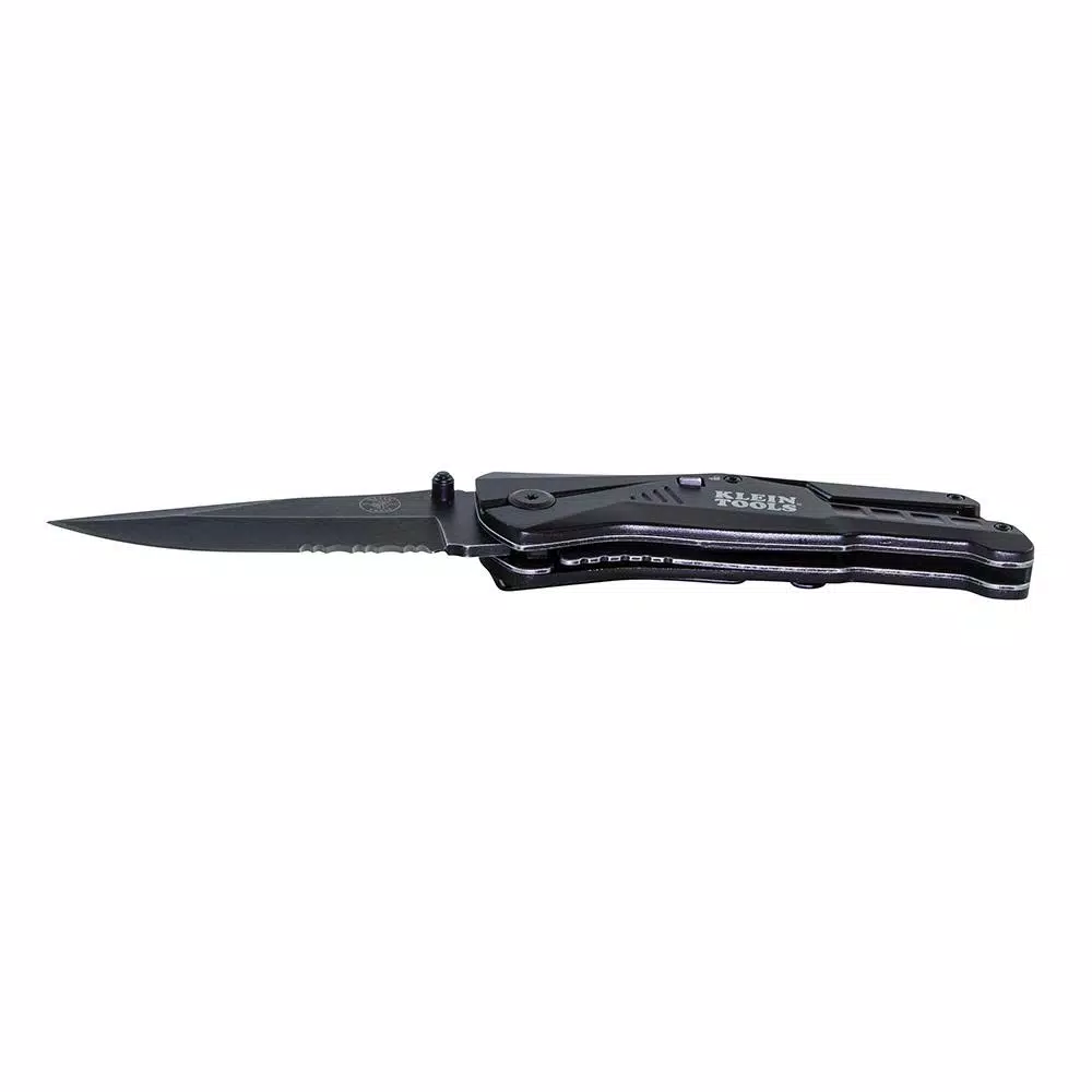 Klein Tools Klein Spring-Assisted Opening Folding Pocket Knife with 440C Stainless Steel Drop Point Blade