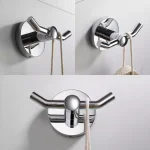 KRAUS Elie Double Robe and Towel Hook, Solid Brass, Chrome thumbnail 4