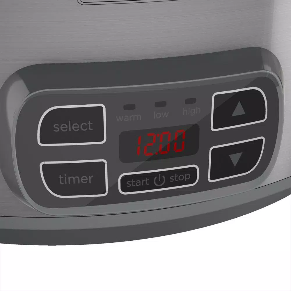BLACK+DECKER 7 Qt. Programmable Slow Cooker, Brushed Stainless Steel