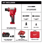 Milwaukee M18 FORCE LOGIC 10 Ton Cordless Knockout Kit with (2) 3.0Ah Batteries & Charger thumbnail 2