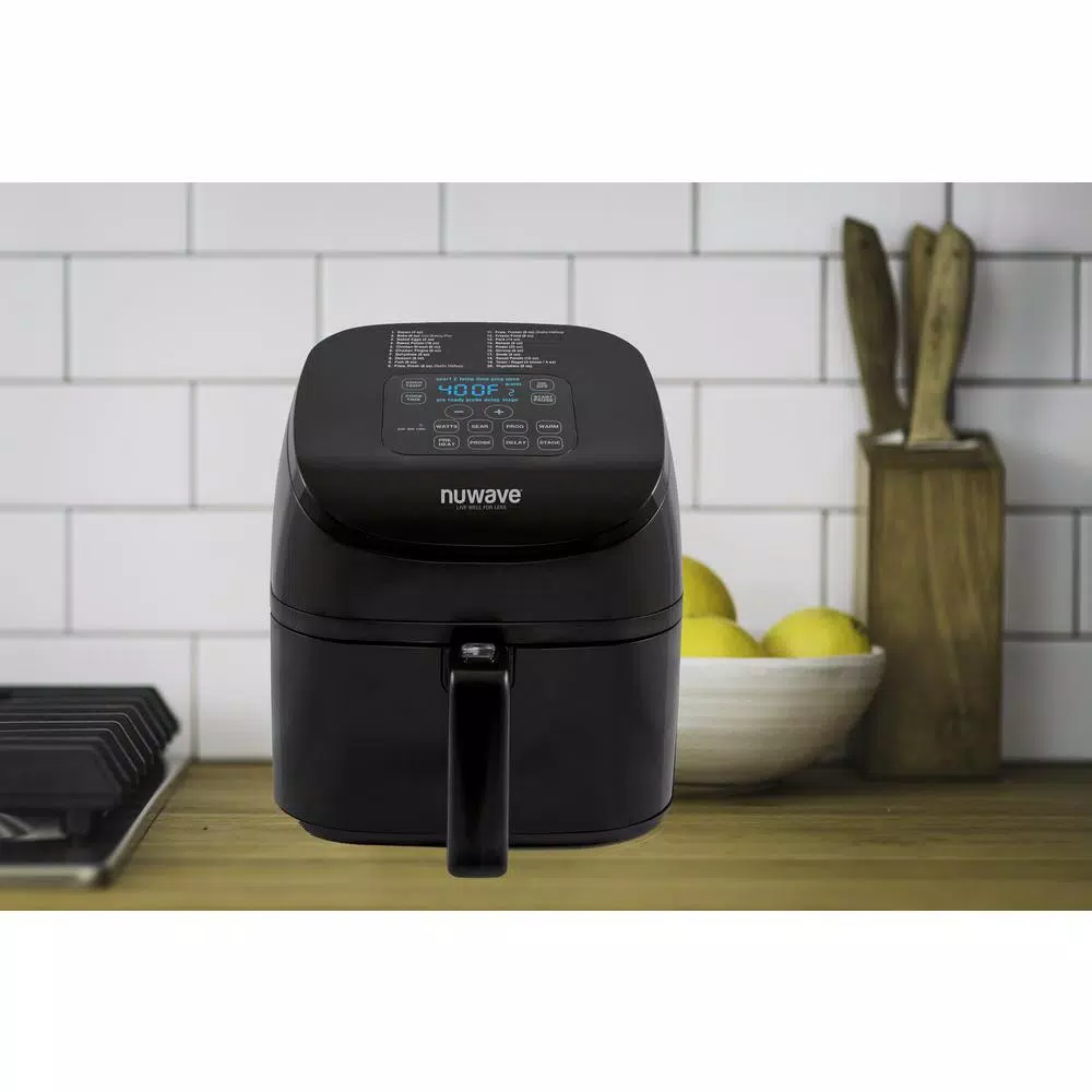 NuWave Brio Digital Air Fryer, 4.5 Qt., 1500W, Black