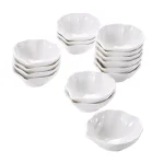 MALACASA 3.5 in. White Porcelain Ramekins Set, 16-Piece Ceramic Souffle Dishes and Serving Bowls thumbnail 1