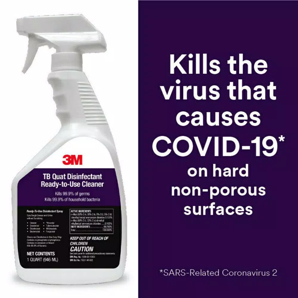 3M TB Quat Disinfectant Ready to Use Cleaner, 32 fl. oz. (Case of 6)