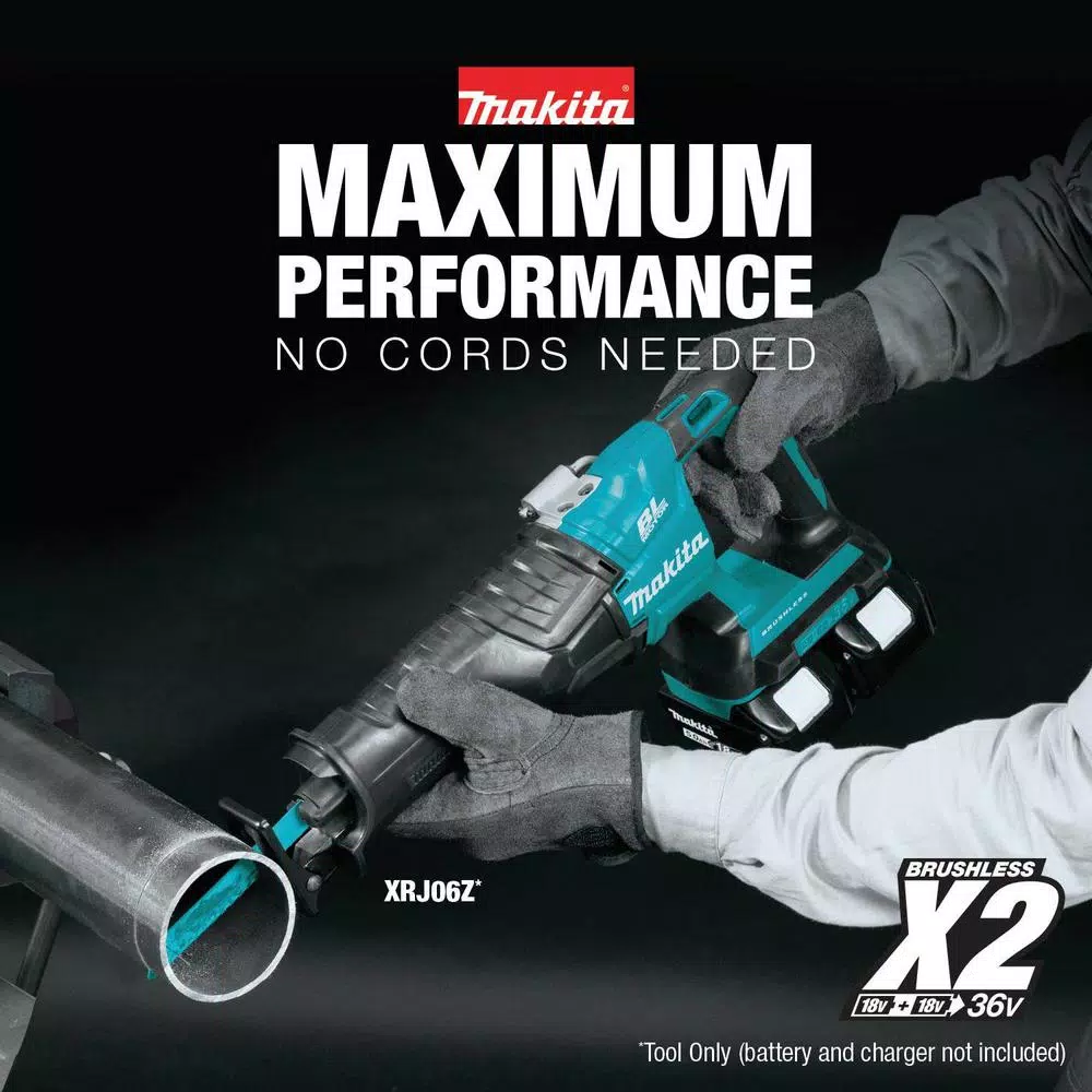 Makita 18V X2 (36V) LXT Brushless Cordless Reciprocating Saw, Tool Only