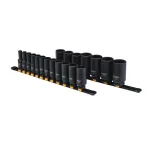 DEWALT 1/2 in. Drive SAE Deep Impact Socket Set, 19-Piece thumbnail 1