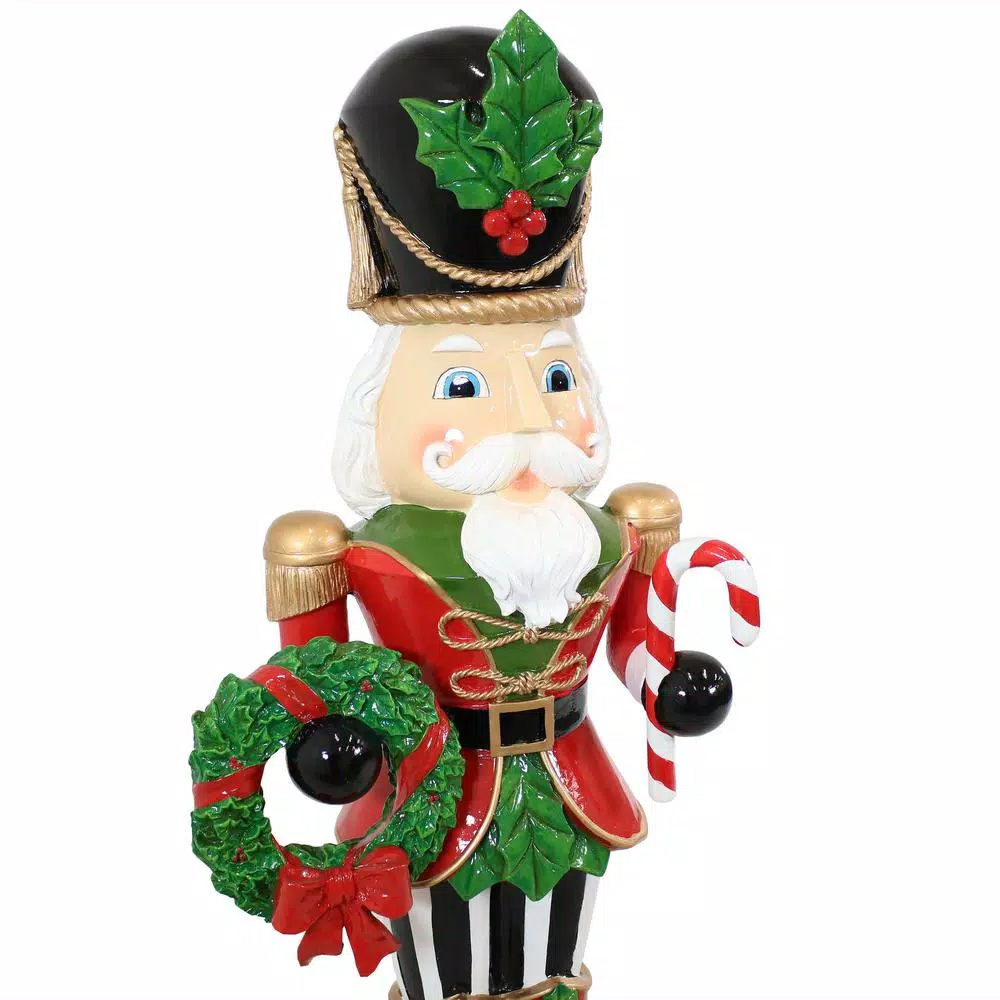 Sunnydaze Decor 48 in. Karl Nutcracker Christmas Statue - Indoor/Outdoor Resin Sculpture