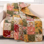 Greenland Home Fashions Antique Chic Multicolored Floral & Paisley Quilted Cotton Throw Blanket, 50 x 60 in. thumbnail 1