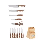 Cuisinart 14-Piece Triple Rivet Stainless Steel Knife Set with Solid Walnut Block thumbnail 2