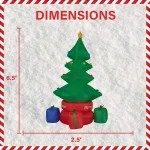 Fraser Hill Farm 6.5 ft. Animated Rotating Christmas Tree Inflatable with White Lights thumbnail 3