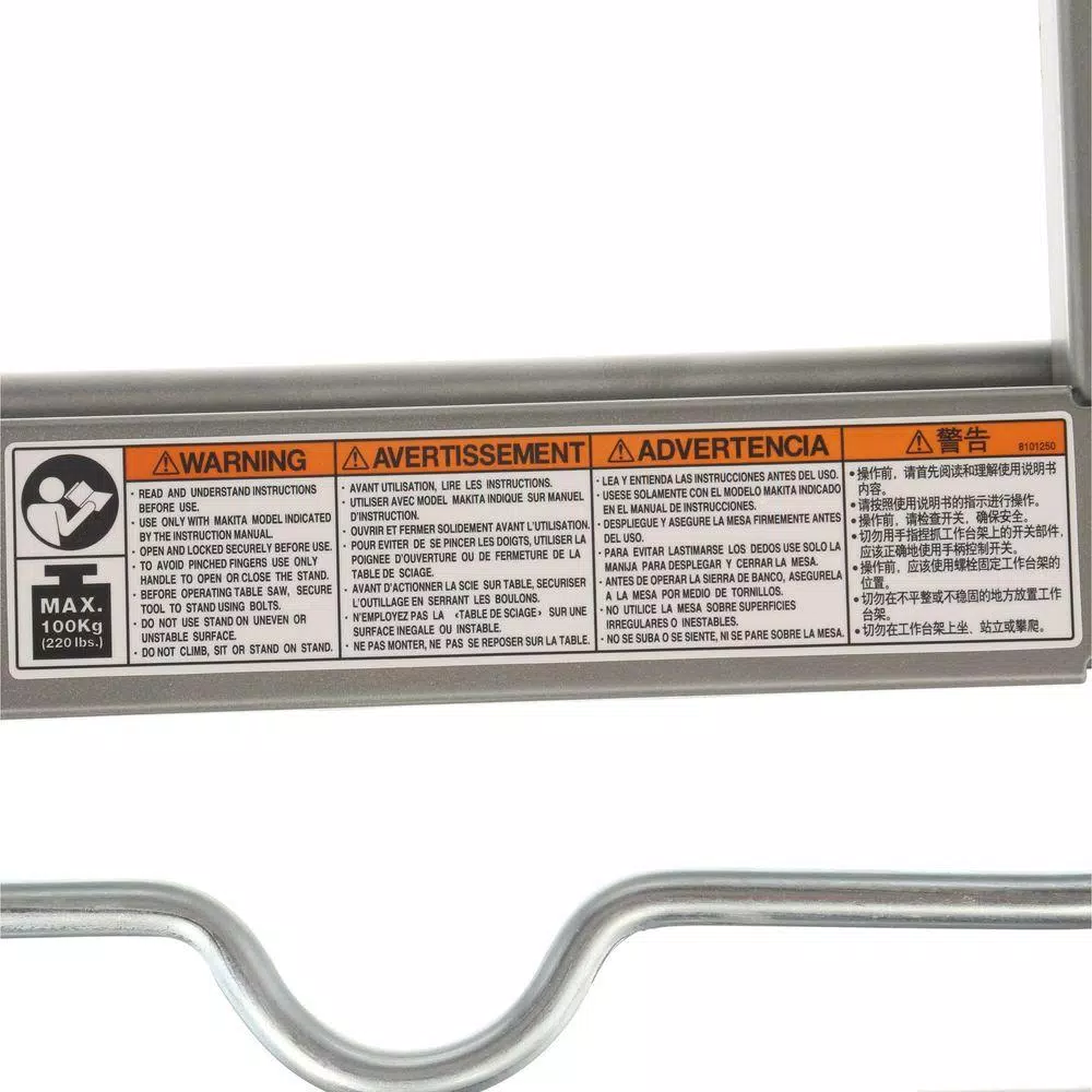 Makita Portable Table Saw Stand with Pressure-Assisted Adjustment and Wheels