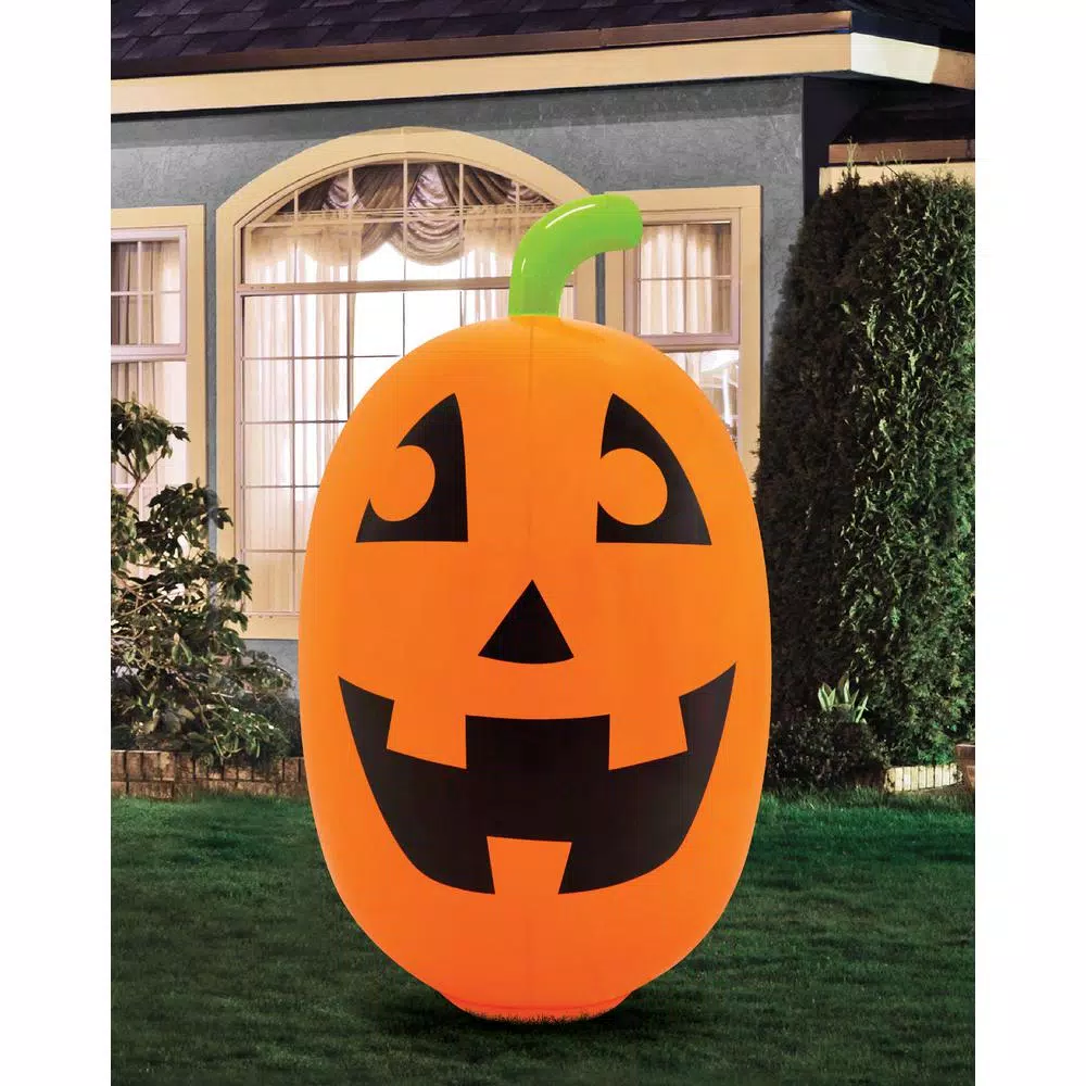 Unbranded 3.5-ft. PVC Inflatable Pumpkin Halloween Outdoor Decor