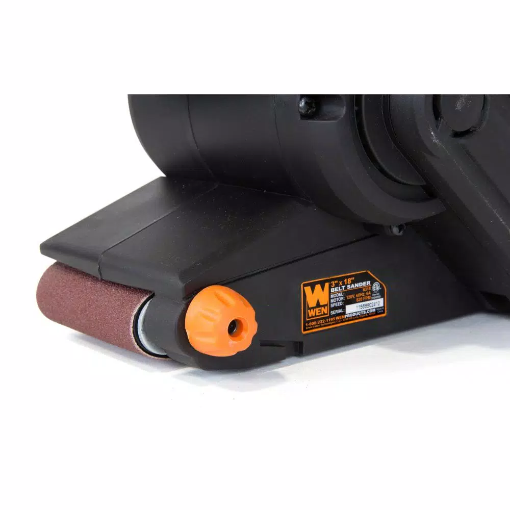 WEN 3 in. x 18 in. 6 Amp Heavy Duty Corded Belt Sander with Dust Bag