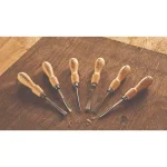 Stanley 6-Piece Wood Carving Chisel Set with Natural Wood Handles thumbnail 2