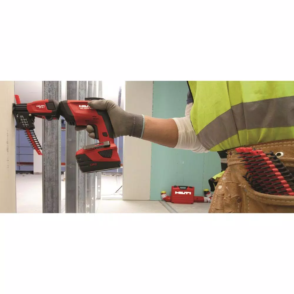 Hilti SD 4500 A22 22V Cordless Drywall Screw Gun Kit with 4.0 Ah Batteries and Magazine
