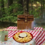 Mind Reader Red Acrylic Chip and Dip Bowl Set, 13-Inch Round Snack Serving Tray thumbnail 3