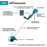 Makita 18V LXT Brushless Cordless Curved Shaft String Trimmer (Tool-Only) thumbnail 13