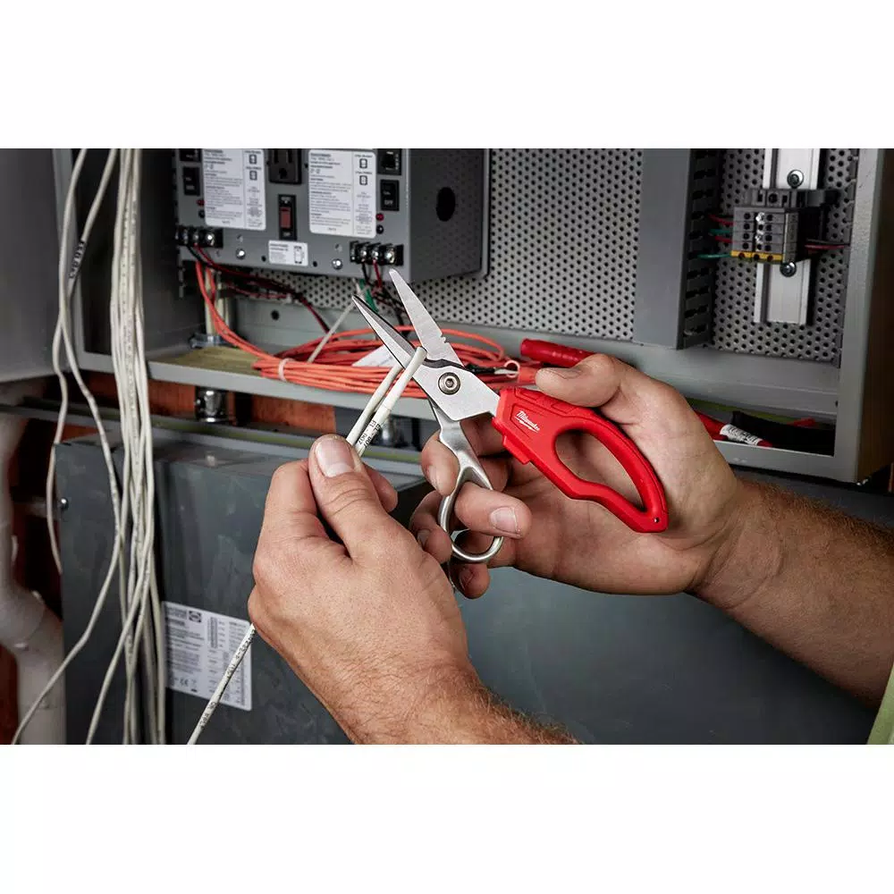 Milwaukee 3-Piece Electrician Snips, Impacting Punchdown Tool, and Ratcheting Modular Crimper Set