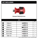 Milwaukee 8-in-1 Compact Multi-Bit Screwdriver Set with Power Groove Bits thumbnail 3