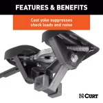 CURT A20 5th Wheel Hitch with R20 Roller and Ram OEM Puck System Adapter, 20,000 lbs. Capacity thumbnail 8