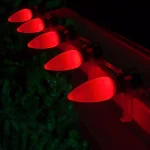 Wintergreen Lighting OptiCore C9 LED Red Smooth Opaque Christmas Light Bulbs, 25-Pack thumbnail 3