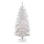National Tree Company 4.5 ft. Kingswood White Fir Slim Artificial Christmas Tree with 150 Clear Lights thumbnail 1