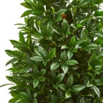 Nearly Natural 4 ft. Artificial Bay Leaf Topiary Tree - UV-Resistant Indoor/Outdoor Silk Plant thumbnail 2