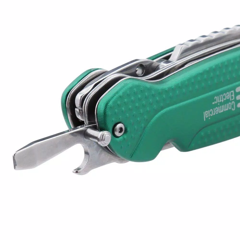 Commercial Electric 7-in-1 Electrician's Multi-Tool with Aluminum Handle and Belt Pouch