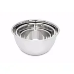 Unbranded 3-Piece Stainless Steel Mixing Bowl Set, 5.2 Qt, 3.25 Qt, 1.25 Qt thumbnail 2