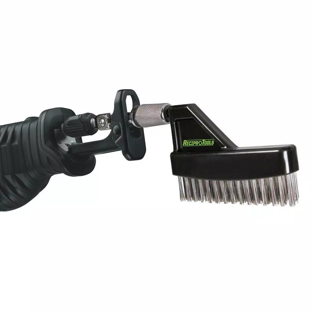 ReciproTools Stainless Steel Wire Offset Brush for Reciprocating Saws