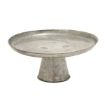 LITTON LANE 16 in. x 7 in. Farmhouse Galvanized Iron Cupcake Stand with Distressed Gray Finish thumbnail 1