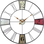 FirsTime 36 in. Multi-Color Vibrant Plaques Oversized Wall Clock thumbnail 2