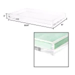 Lavish Home Minimalist Clear Acrylic Catch-All Decorative Tray, Rectangular Valet Tray thumbnail 2
