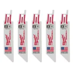 Milwaukee 4 in. 18 TPI Metal Cutting Reciprocating Saw Blades, 5-Pack thumbnail 1