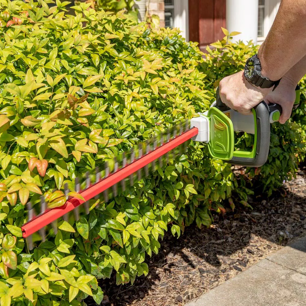 PowerSmith PHT120 20V Cordless Hedge Trimmer with 18 in. Blade, 2.0 Ah Battery and Charger