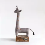 3R Studios Grey and Orange Giraffe Shaped Novelty Throw Pillow, 13 x 22 in. thumbnail 2