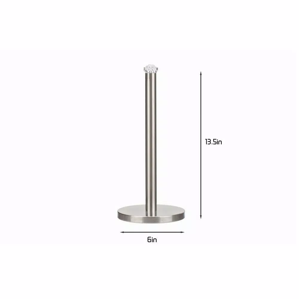 Jiallo Stainless Steel Free-Standing Paper Towel Holder, Weighted Base for Jumbo Rolls
