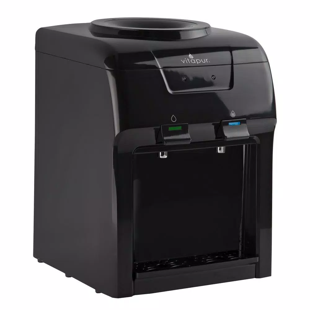 Vitapur Countertop Water Cooler Dispenser, Cold and Room Temperature, 3 or 5 Gallon, Black