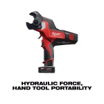 Milwaukee M12 12V Lithium-Ion Cordless 600 MCM Cable Cutter Kit with 3.0Ah Battery and Charger thumbnail 5