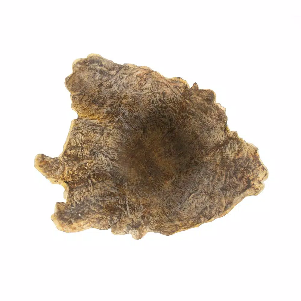 Zentique Small Wooden Tree Trunk Style Resin Sculpture in Distressed Brown Finish