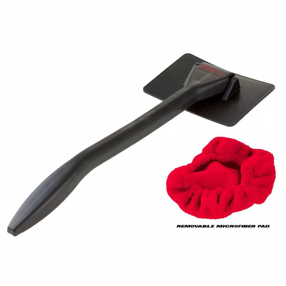 Trademark Stalwart Windshield Cleaner Tool with Pivoting Head and Microfiber Cloth