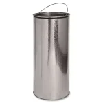 Genuine Joe 13.5 Gal. Stainless Steel Round Top Pedal Trash Can with Galvanized Liner thumbnail 2